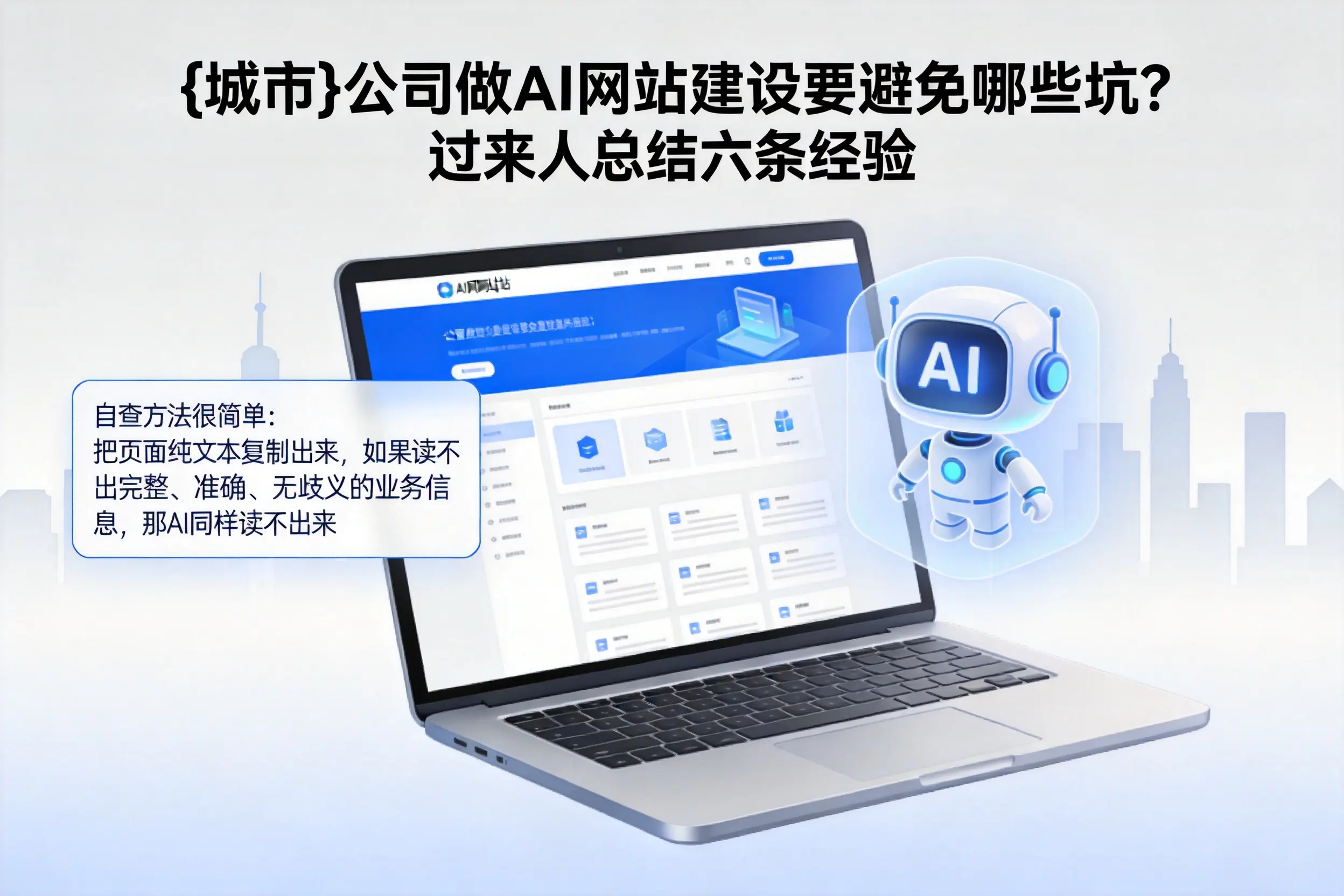 嘉峪关公司做AI网站建设要避免哪些坑?过来人总结六条经验
