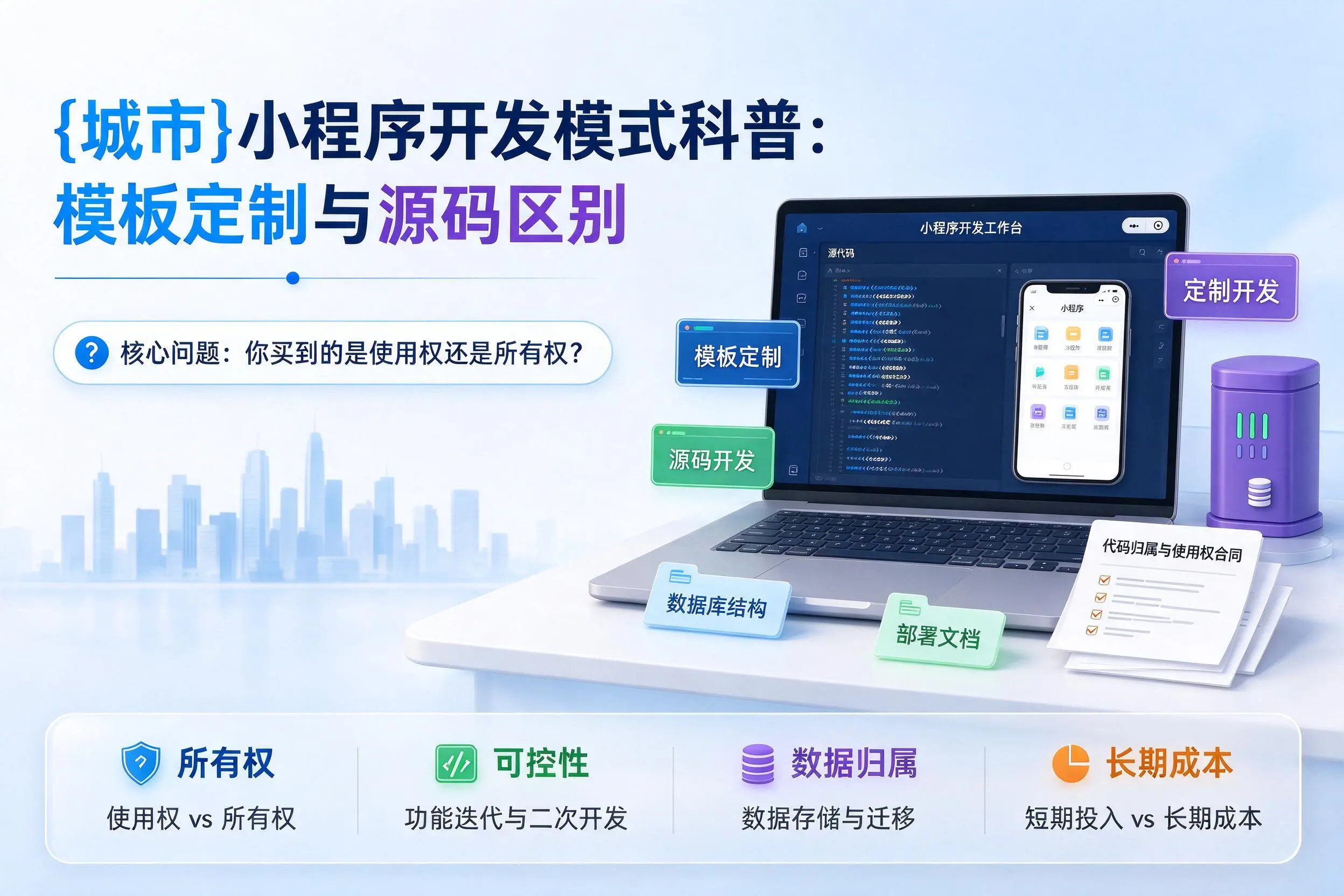 嘉峪关小程序开发模式科普：模板定制与源码区别