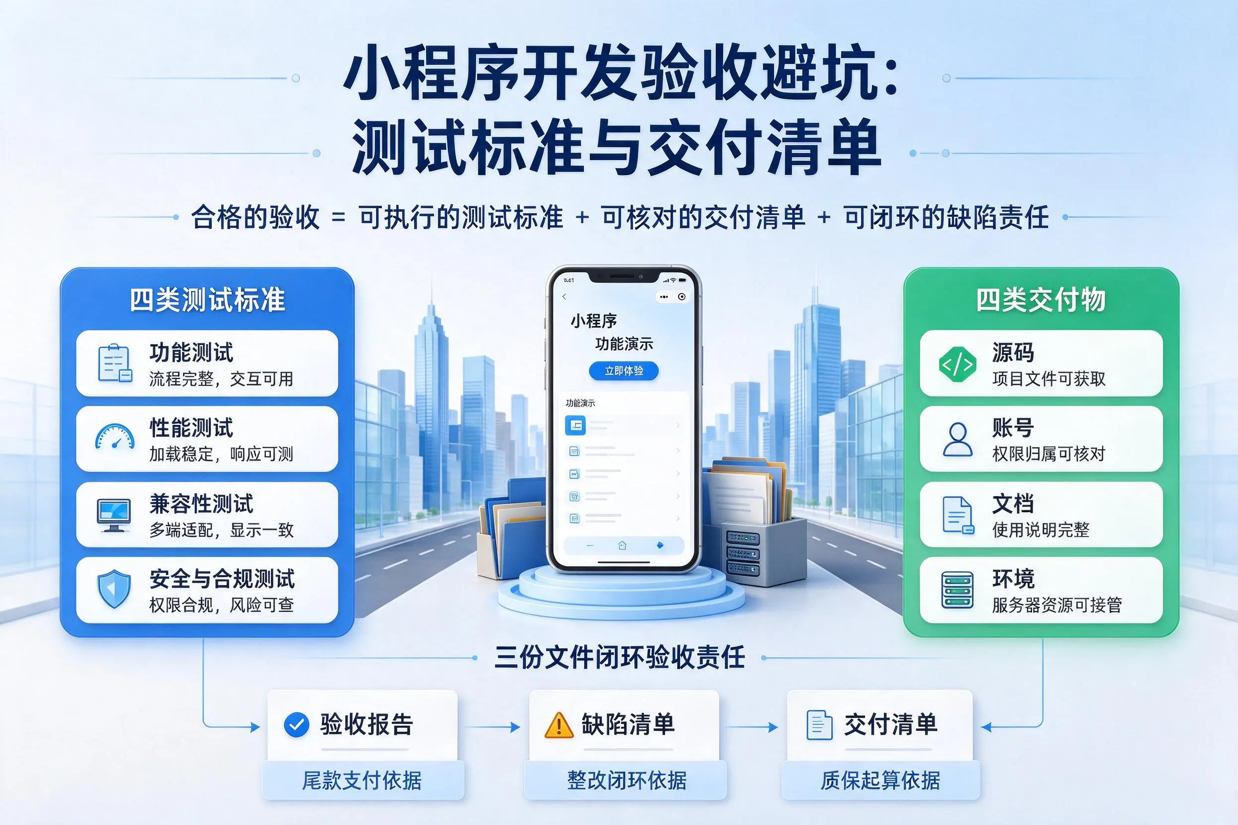 嘉峪关小程序开发验收避坑:测试标准与交付清单