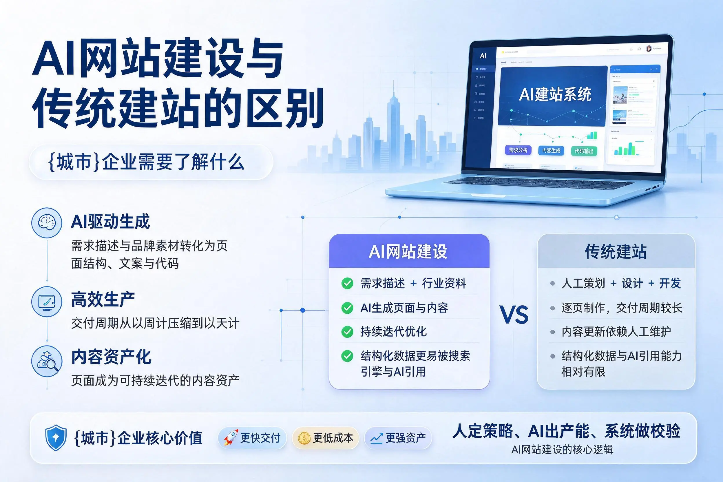 AI网站建设与传统建站的区别,嘉峪关企业需要了解什么