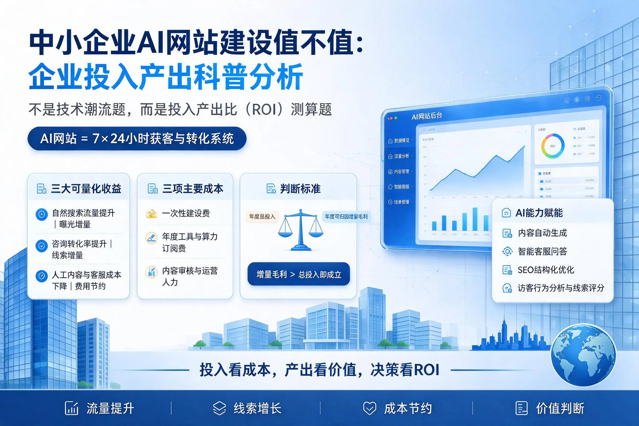 中小企业AI网站建设值不值:嘉峪关企业投入产出科普分析