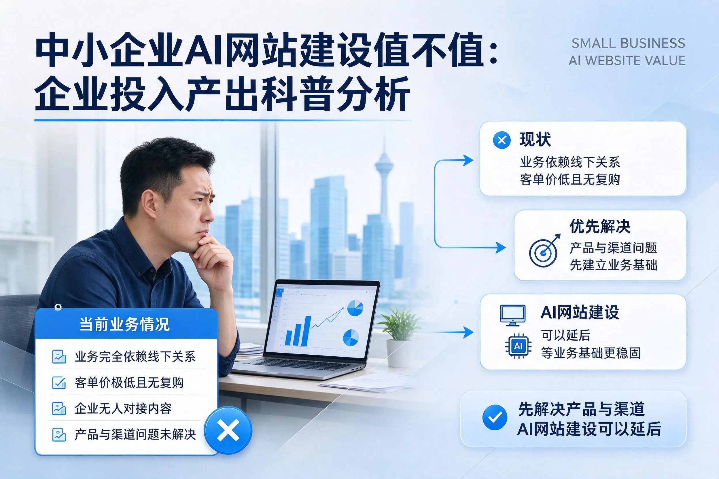 中小企业AI网站建设值不值:嘉峪关企业投入产出科普分析
