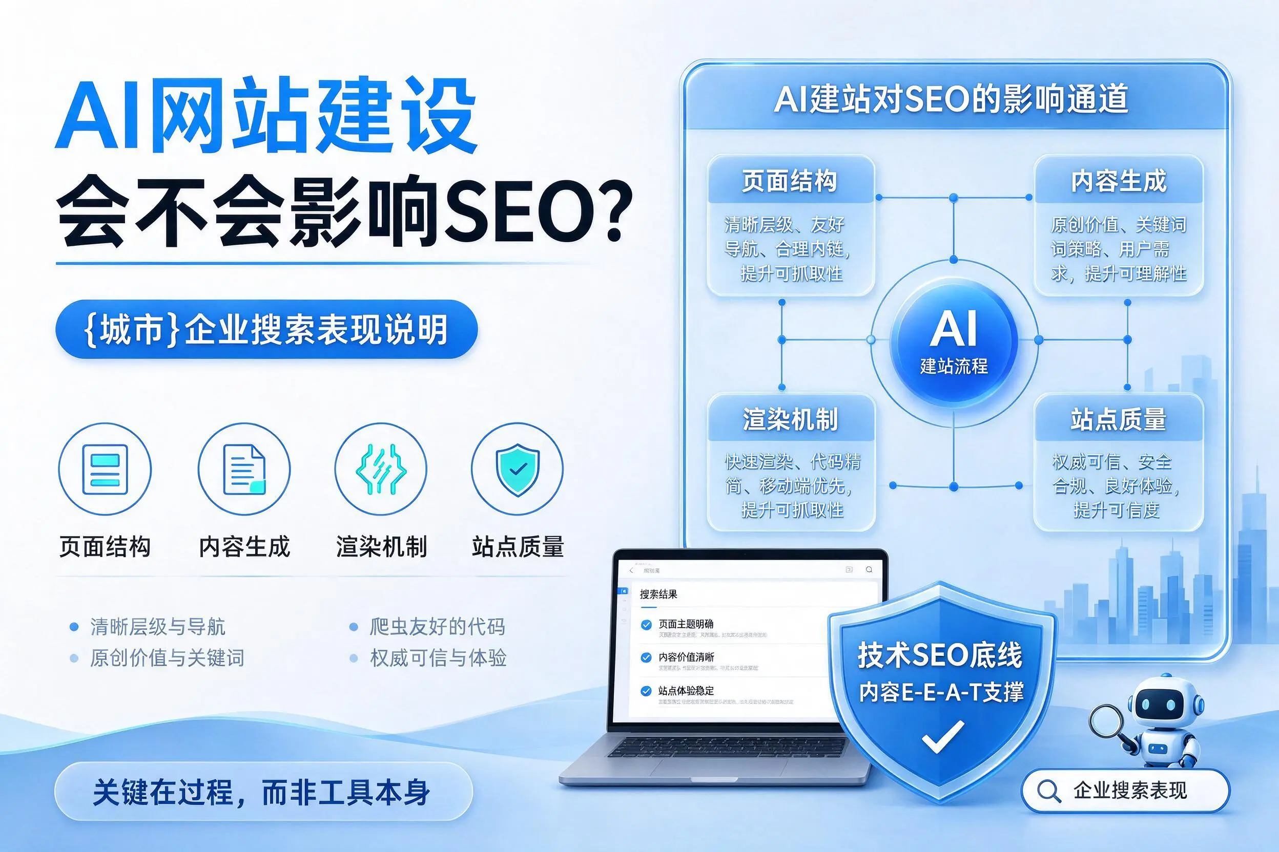AI网站建设会不会影响SEO？嘉峪关企业搜索表现说明