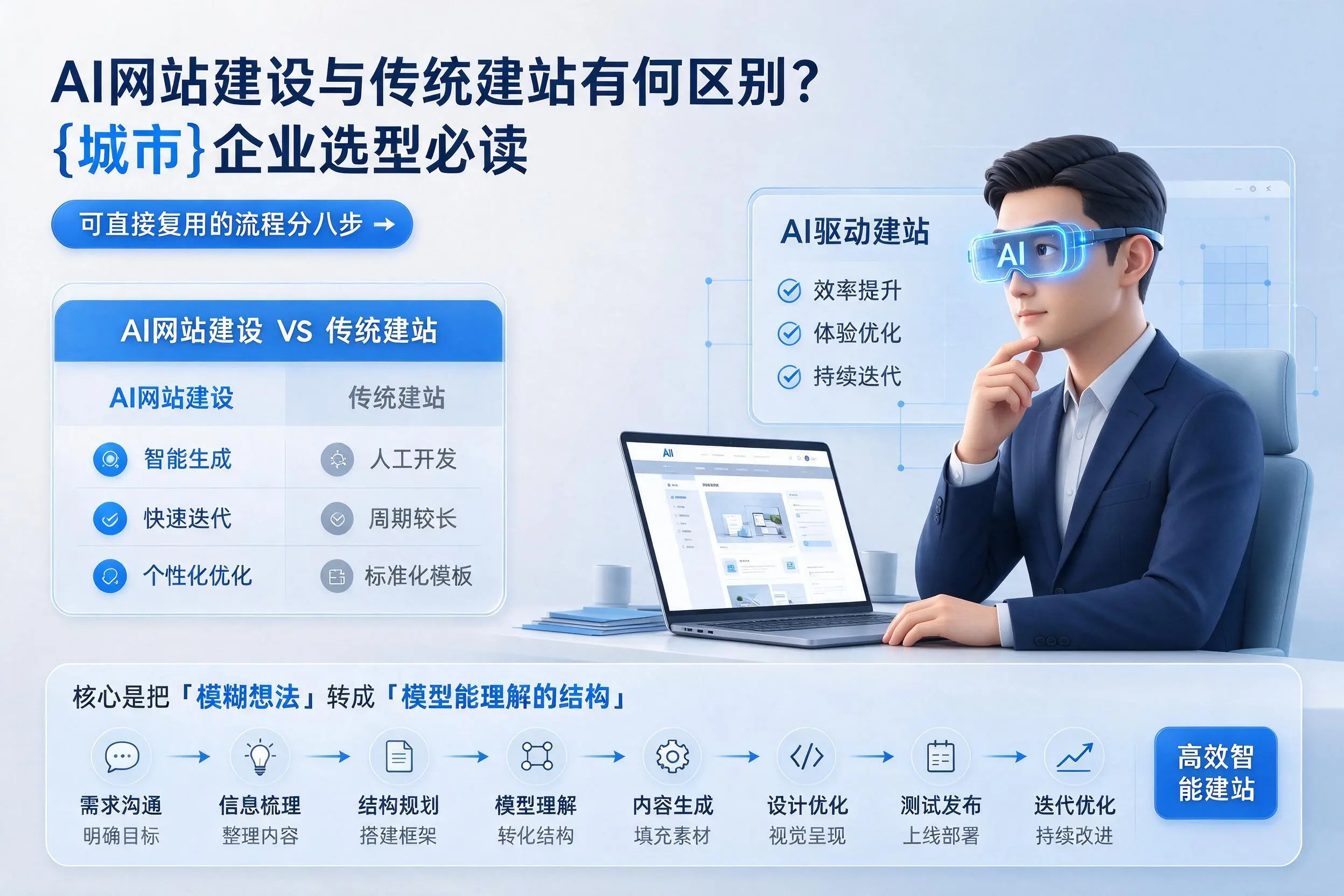 AI网站建设与传统建站有何区别？嘉峪关企业选型必读