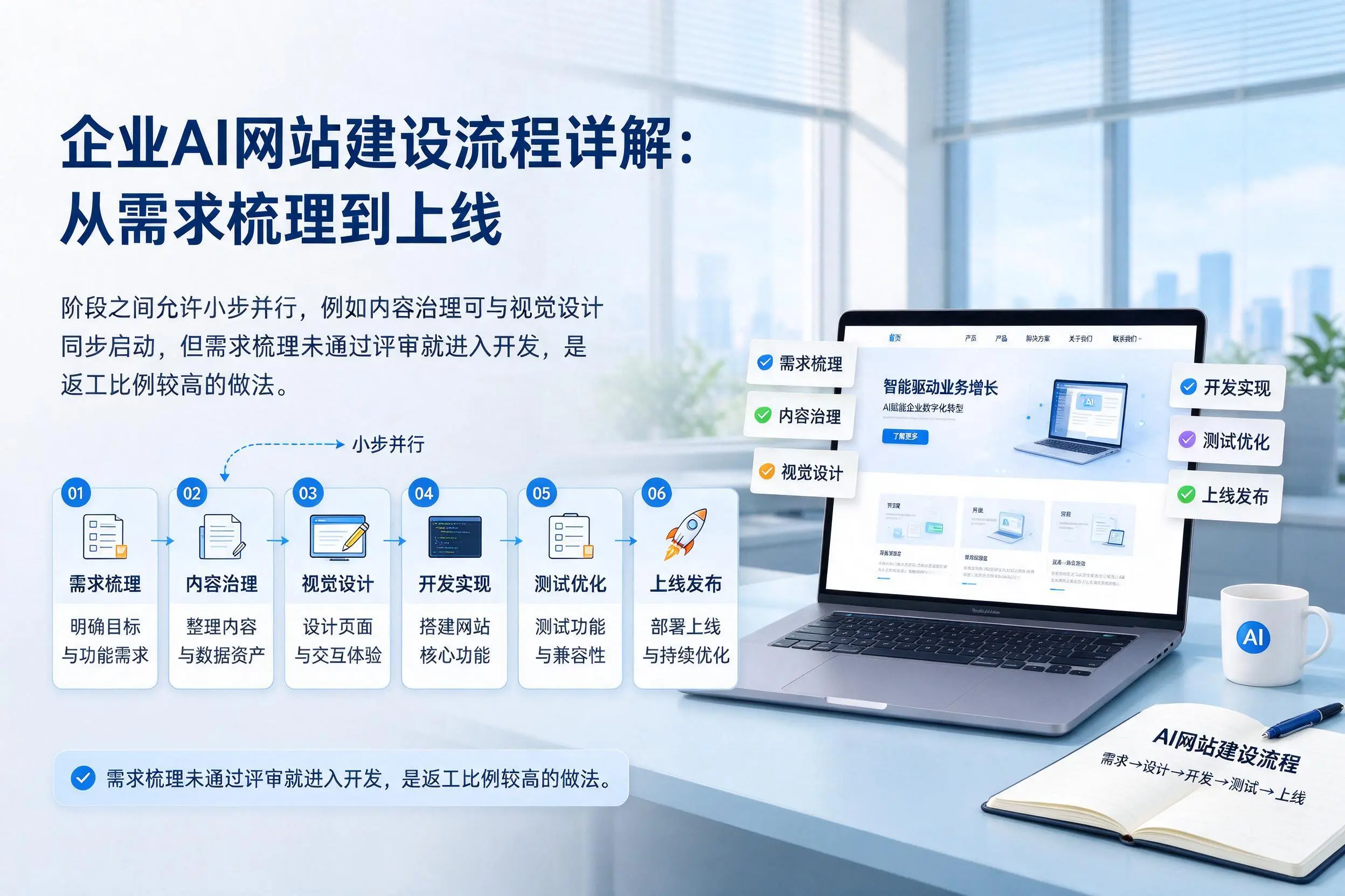 嘉峪关企业AI网站建设流程详解：从需求梳理到上线