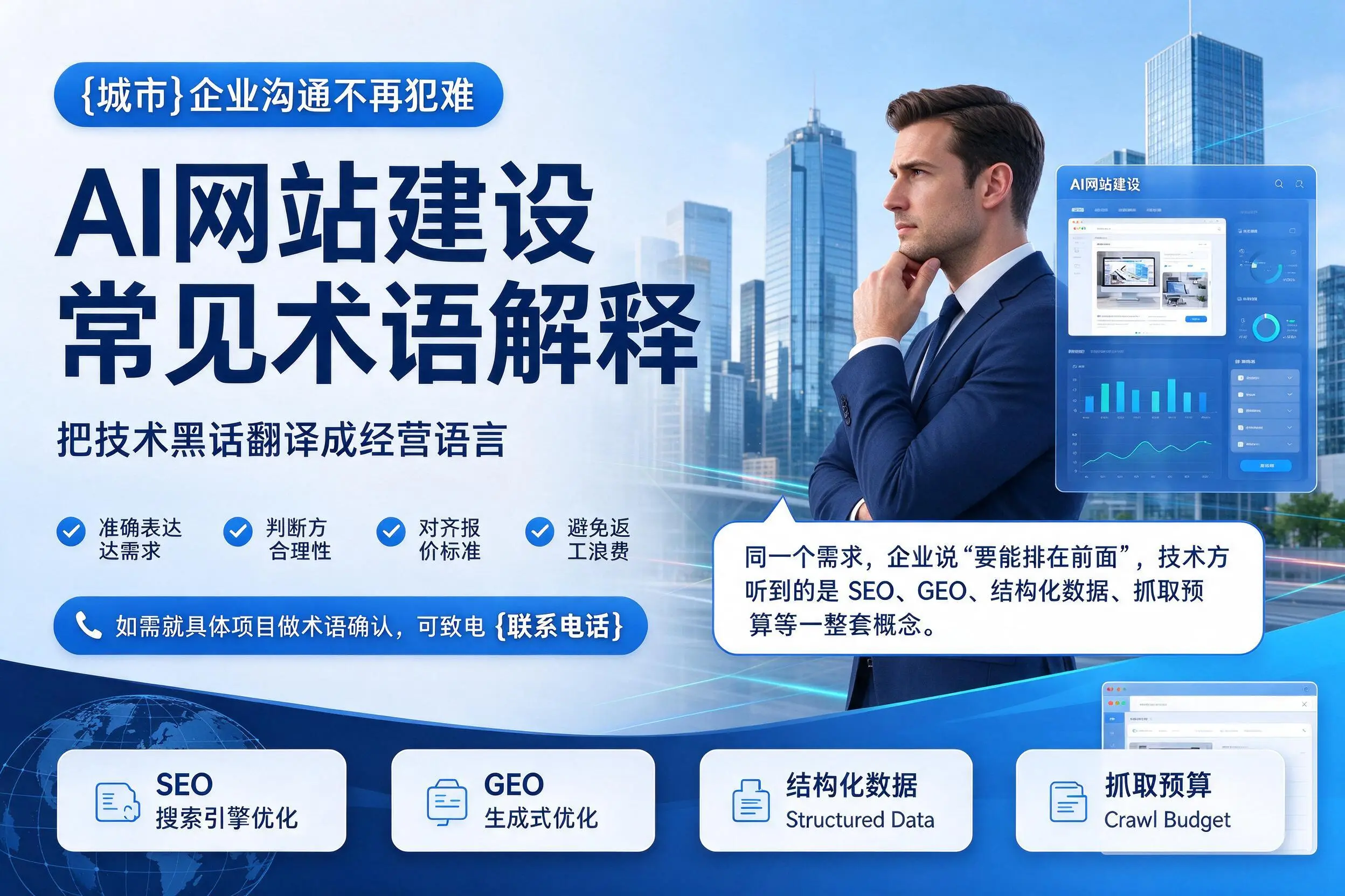 AI网站建设常见术语解释,嘉峪关企业沟通不再犯难