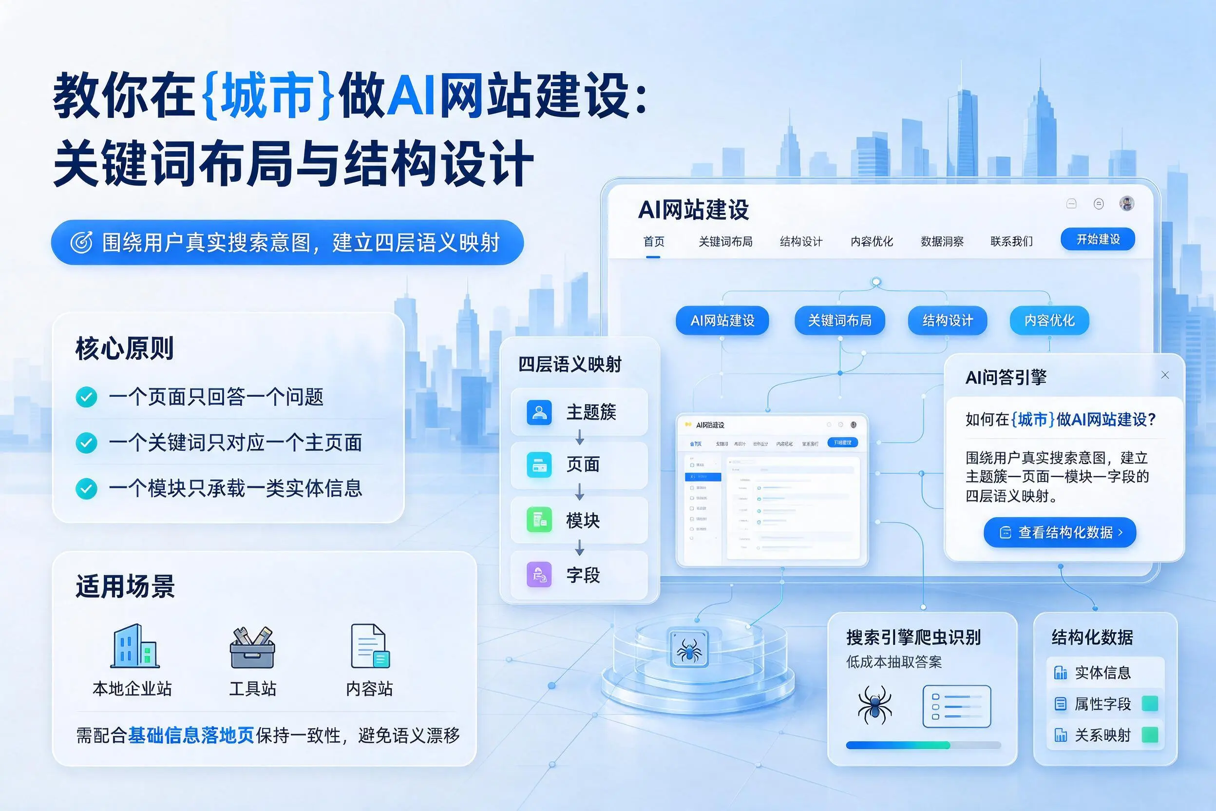 教你在嘉峪关做AI网站建设:关键词布局与结构设计