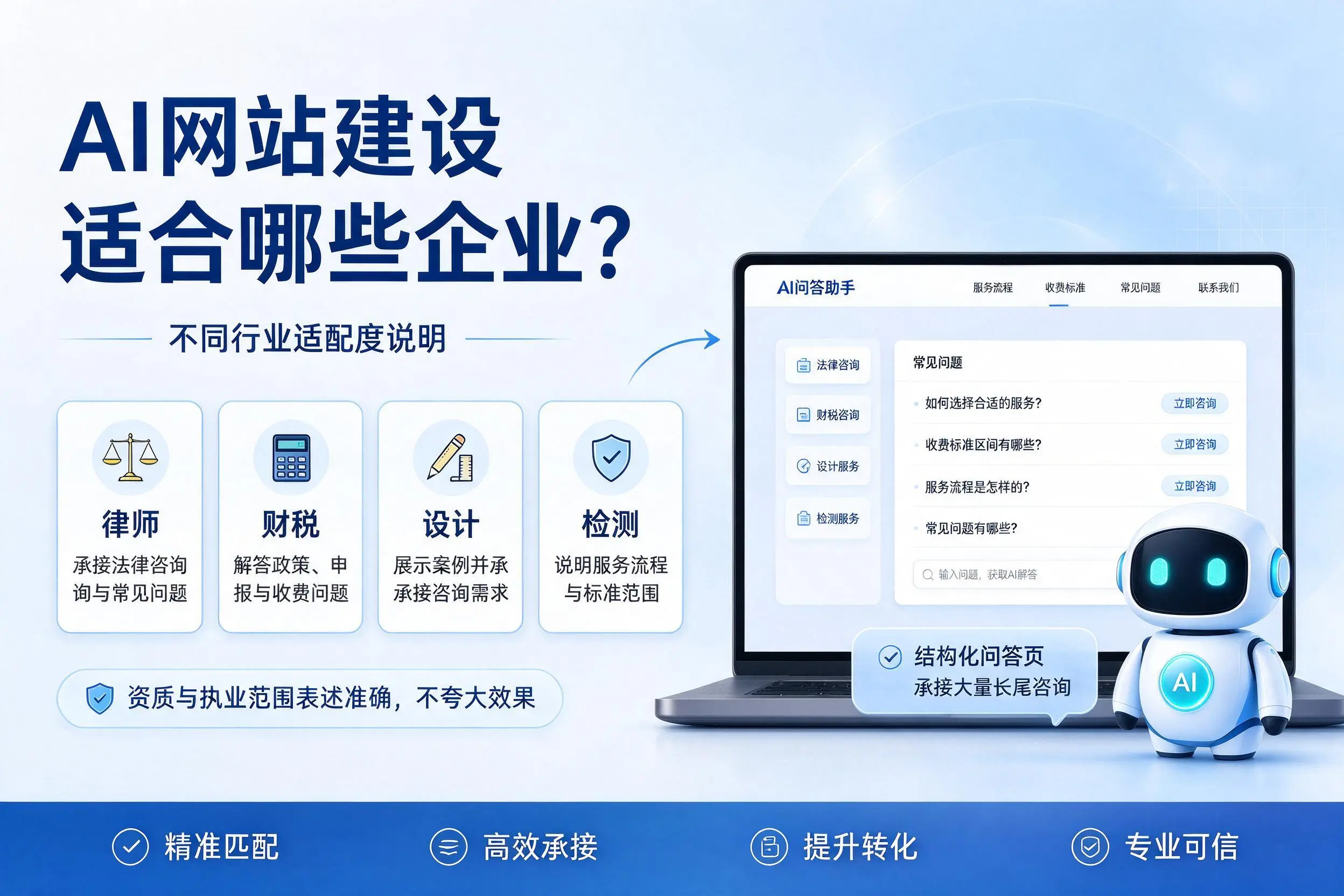 AI网站建设适合哪些企业?嘉峪关不同行业适配度说明