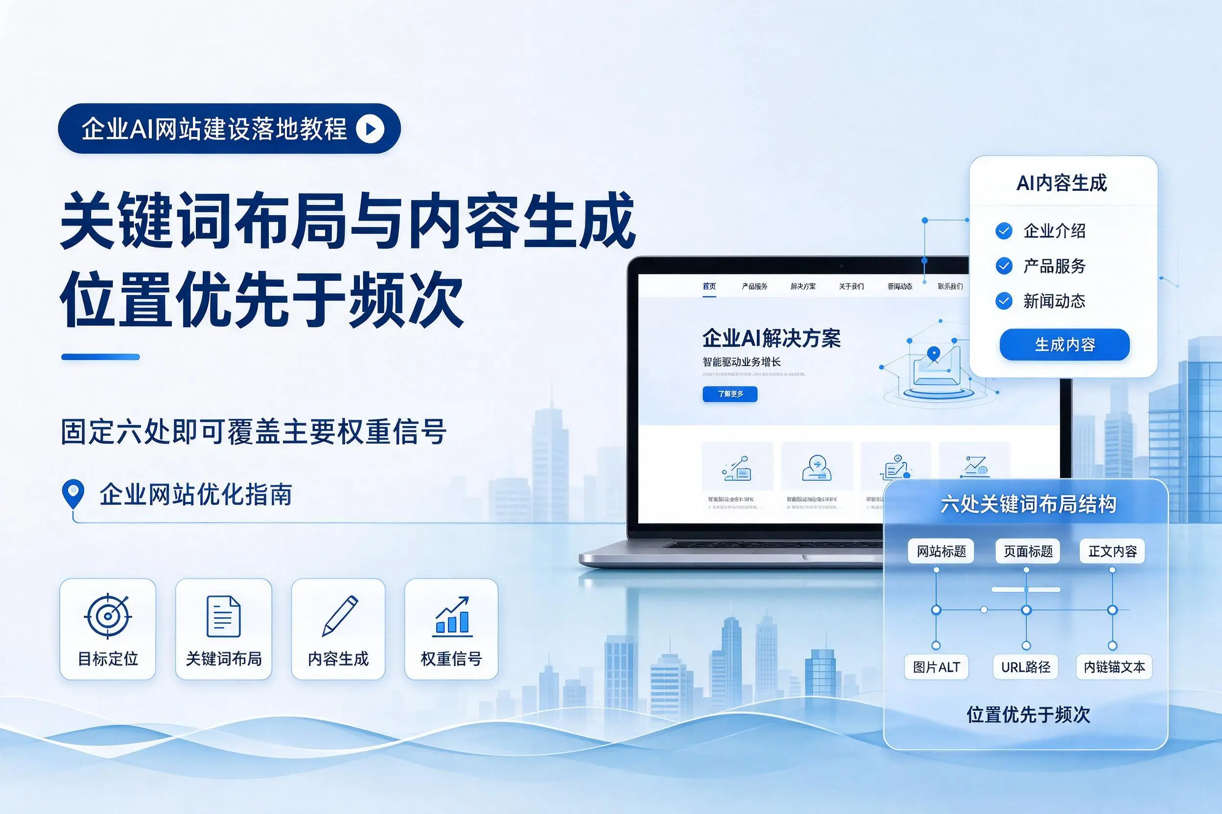 嘉峪关企业AI网站建设落地教程:关键词布局与内容生成